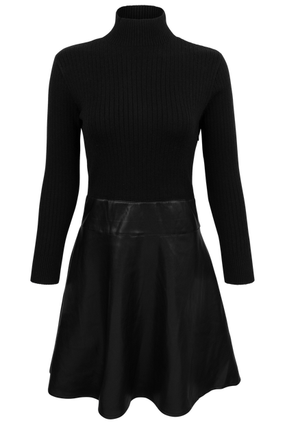 Dolce Cabo Vegan Leather Turtleneck Dress