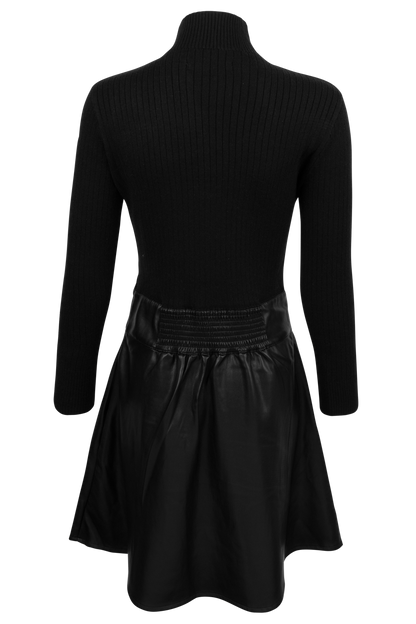 Dolce Cabo Vegan Leather Turtleneck Dress