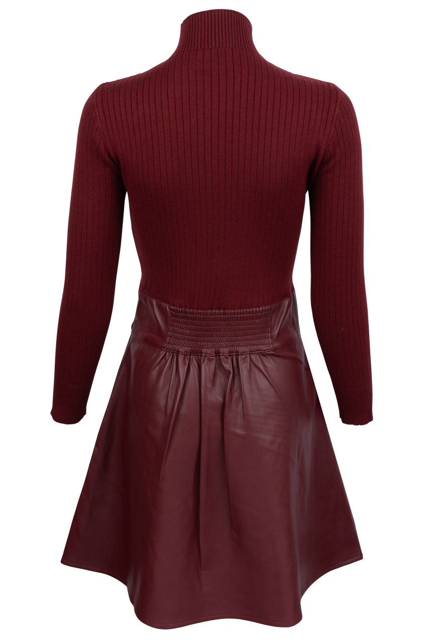 Dolce Cabo Vegan Leather Turtleneck Dress