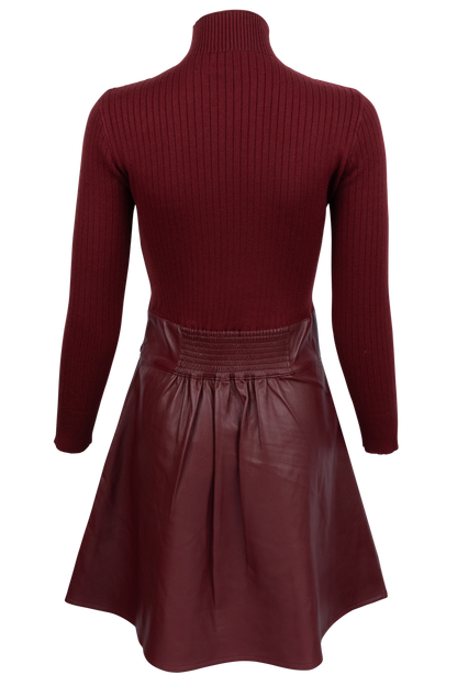 Dolce Cabo Vegan Leather Turtleneck Dress