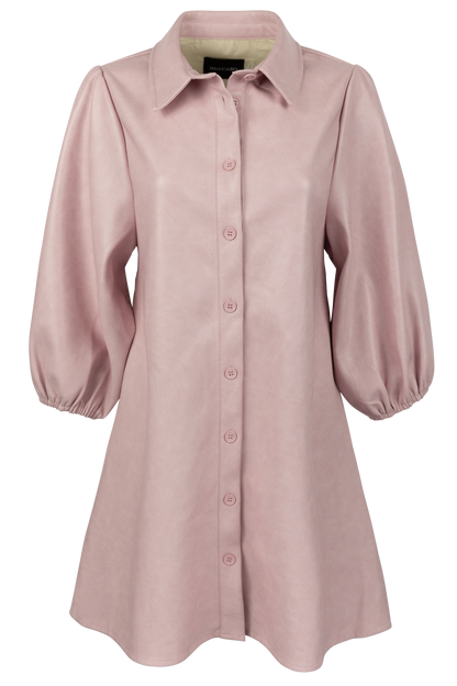 Dolce Cabo Vegan Leather Shirt Dress - Pastels