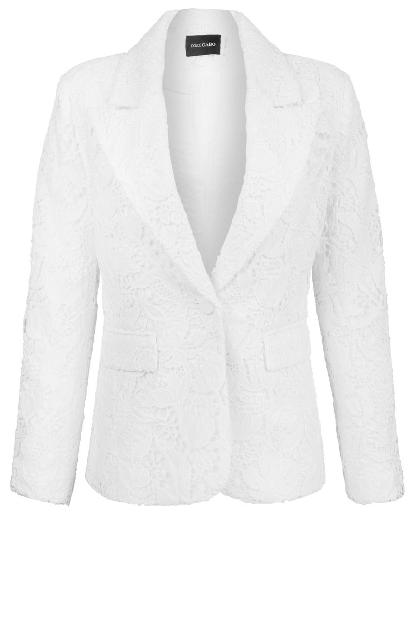 Dolce Cabo White Lace Blazer
