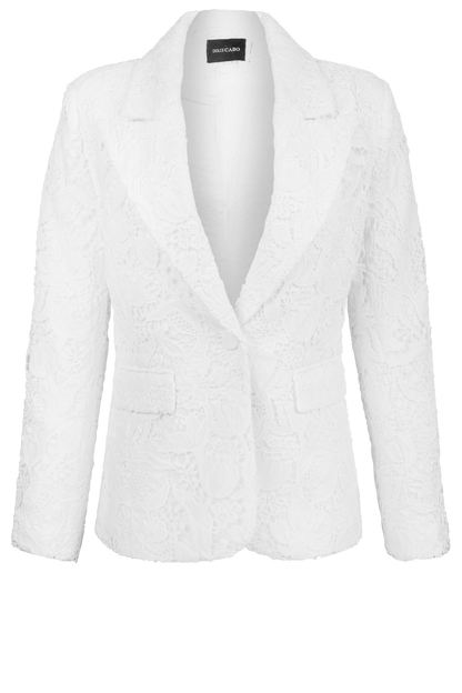 Dolce Cabo White Lace Blazer