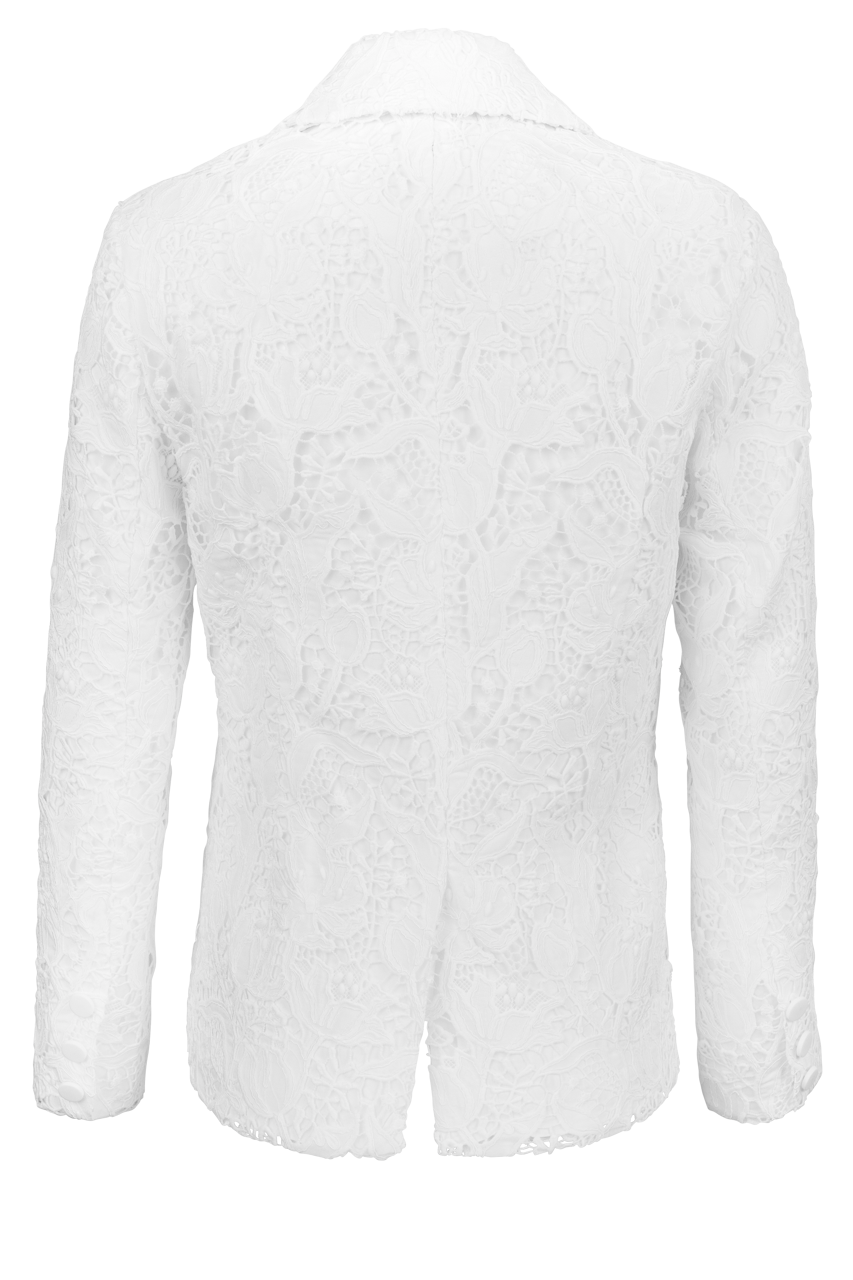 Dolce Cabo White Lace Blazer