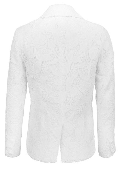 Dolce Cabo White Lace Blazer