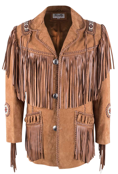 Scully Vintage Leather Jacket XL Brown Rustic Western factory Festival Boho