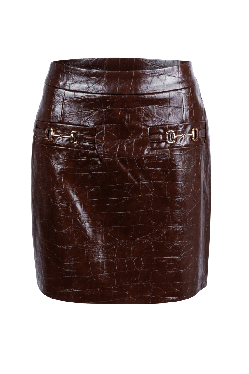 Dolce Cabo Faux Leather Mini Skirt