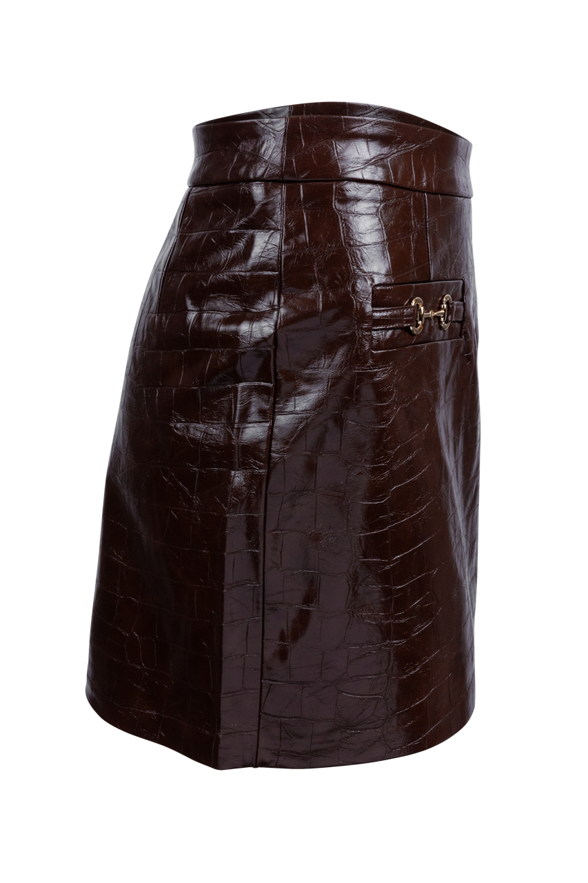 Dolce Cabo Faux Leather Mini Skirt