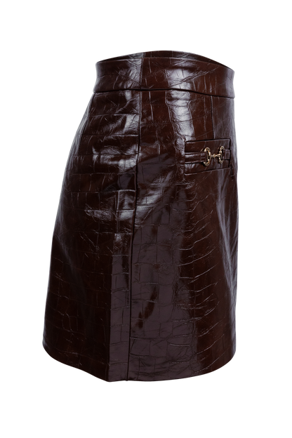 Dolce Cabo Faux Leather Mini Skirt