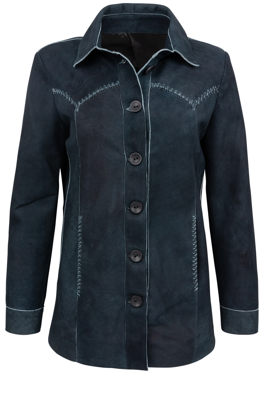 Juan Antonio Tailored Navy Safari Western Jacket | Pinto Ranch