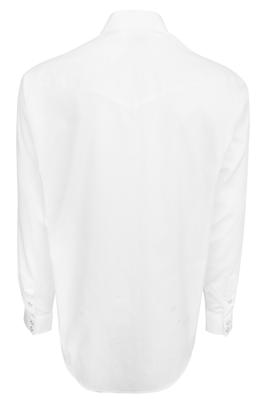 Stetson Men's Snap Button Down Shirt - Oxford White