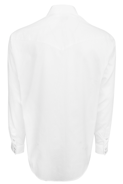 Stetson Men's Snap Button Down Shirt - Oxford White
