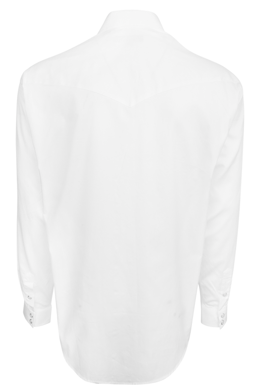 Stetson Men's Snap Button Down Shirt - Oxford White - alternate view