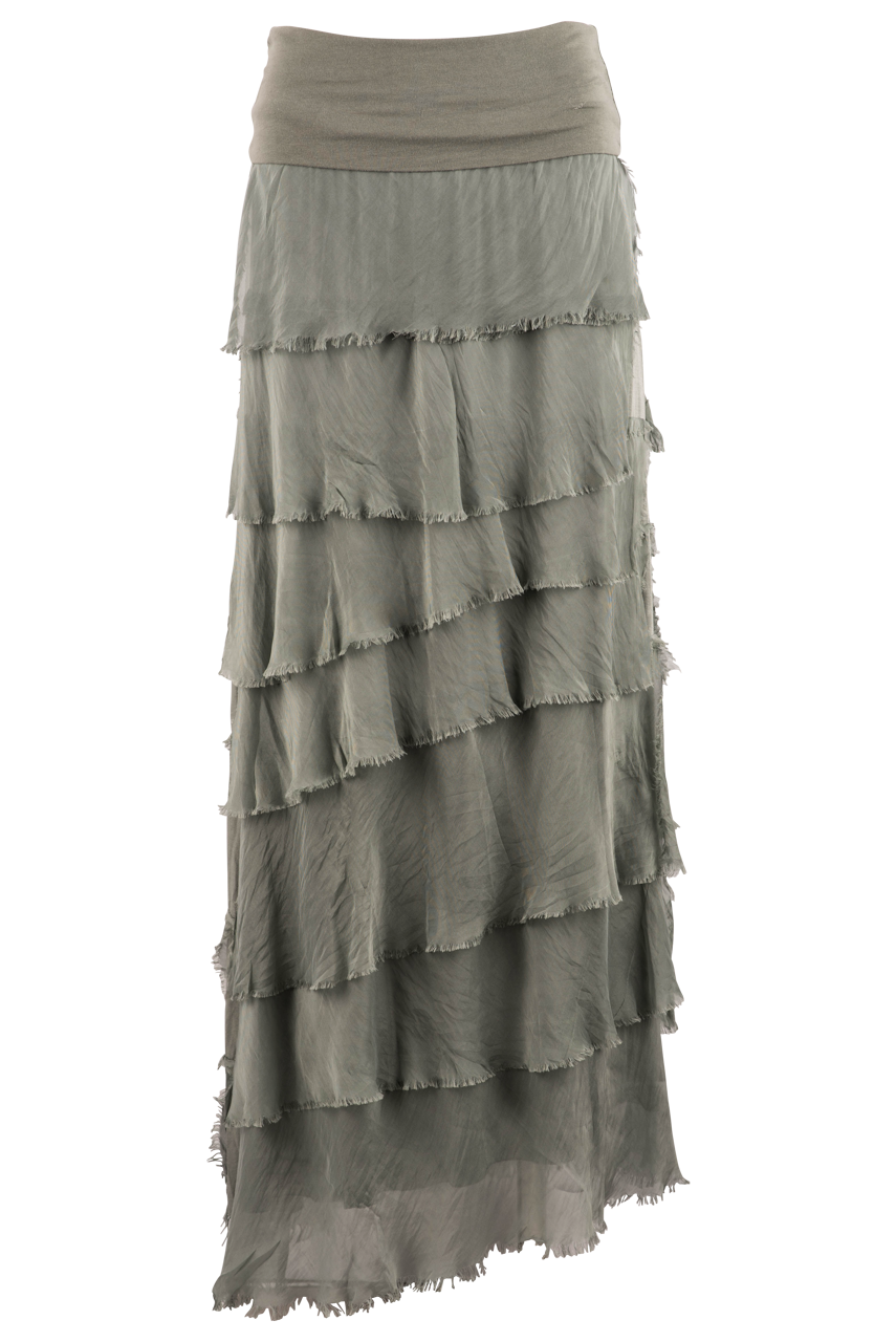 Gigi Torn Silk Skirt