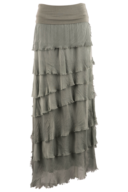 Gigi Torn Silk Skirt