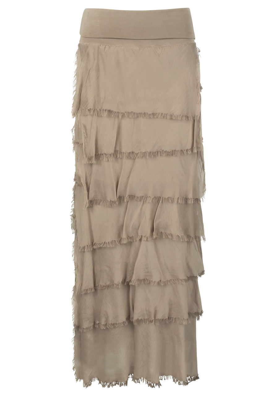 Gigi Torn Silk Skirt