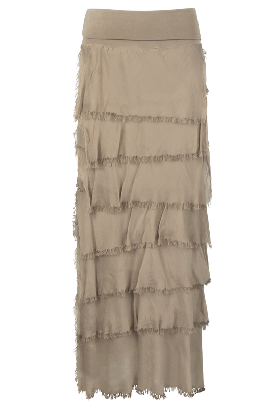 Gigi Torn Silk Skirt