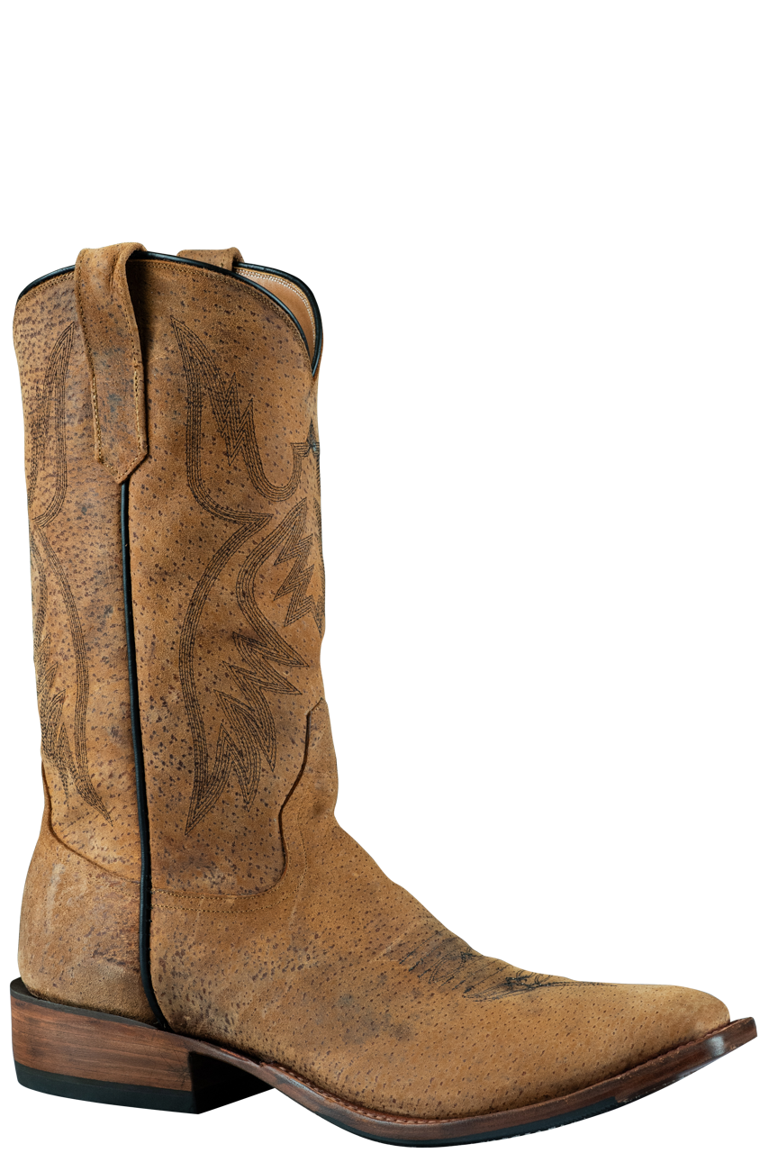 Rios of Mercedes Men's Texas Feral Hog Cowboy Boots - Brown