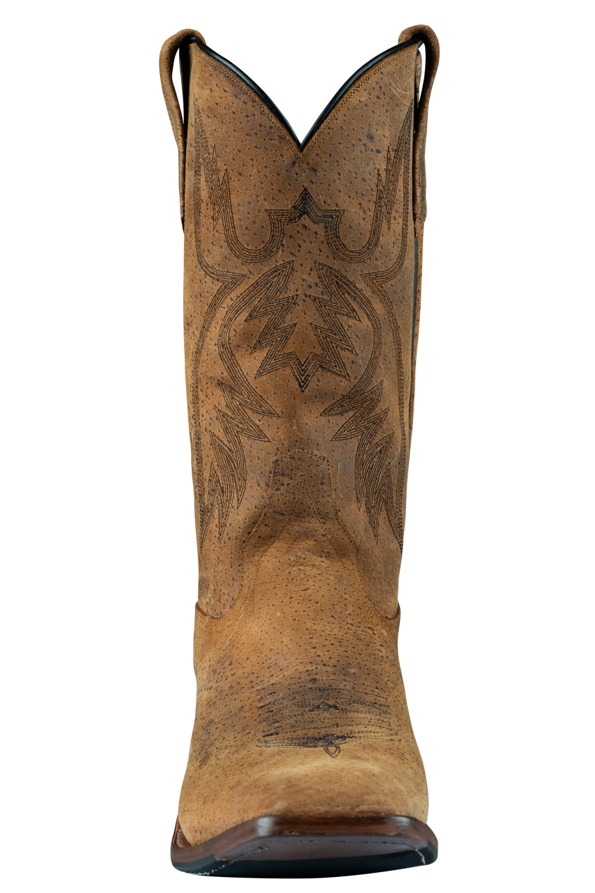 Rios of Mercedes Men s Texas Brown Feral Hog Cowboy Boots Pinto