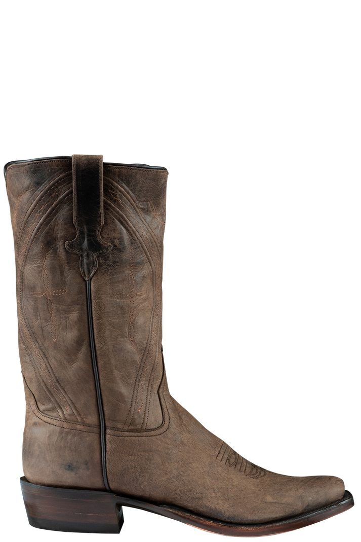 Rios of Mercedes Men's Chocolate Goat Mad Cat Cowboy Boots Pinto Ranch