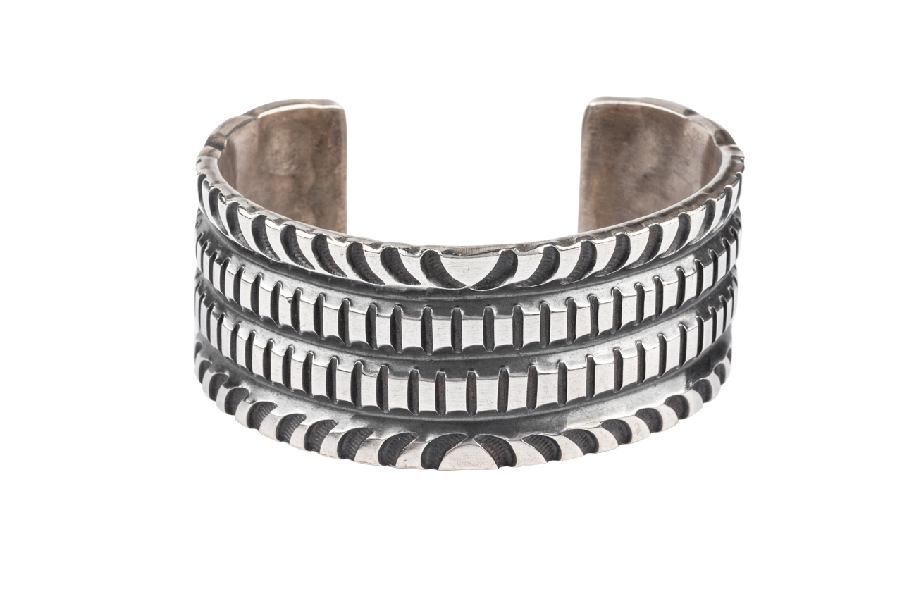 Engraved Silver Cuff Bracelet