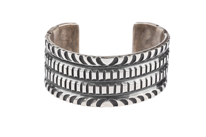 Engraved Silver Cuff Bracelet