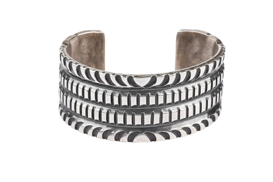Engraved Silver Cuff Bracelet