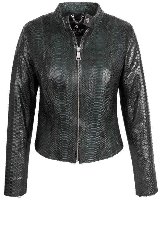Maverick's Dark Green Python Jacket