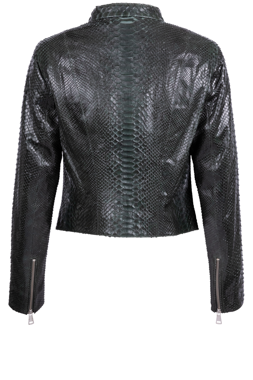 Maverick's Dark Green Python Jacket