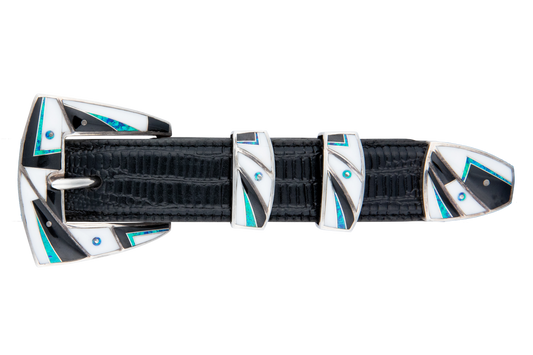 Black Jade Southwest Buckle Set