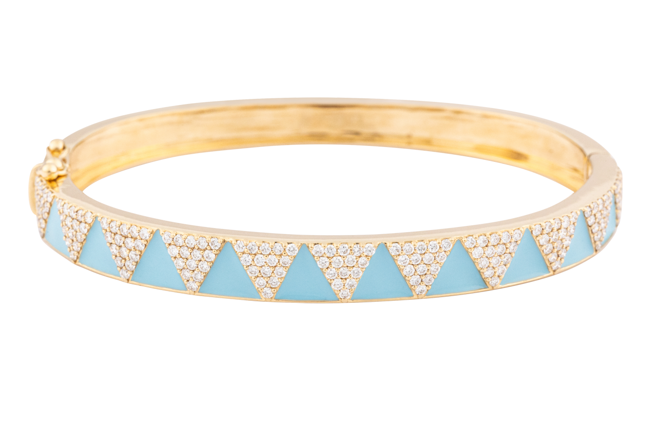 Diamond and Turquoise Bangle
