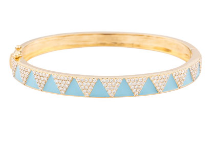 Diamond and Turquoise Bangle