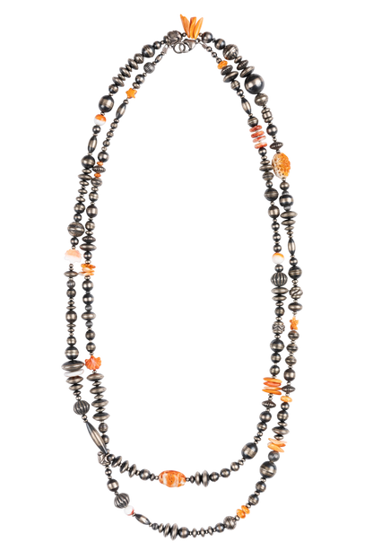 Navajo Pearl and Spiney Oyster Necklace