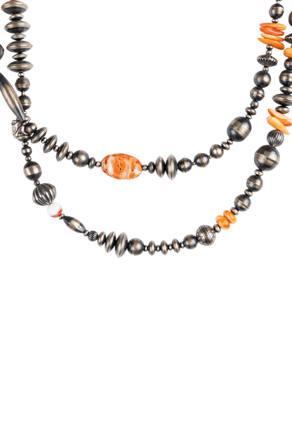 Navajo Pearl and Spiney Oyster Necklace