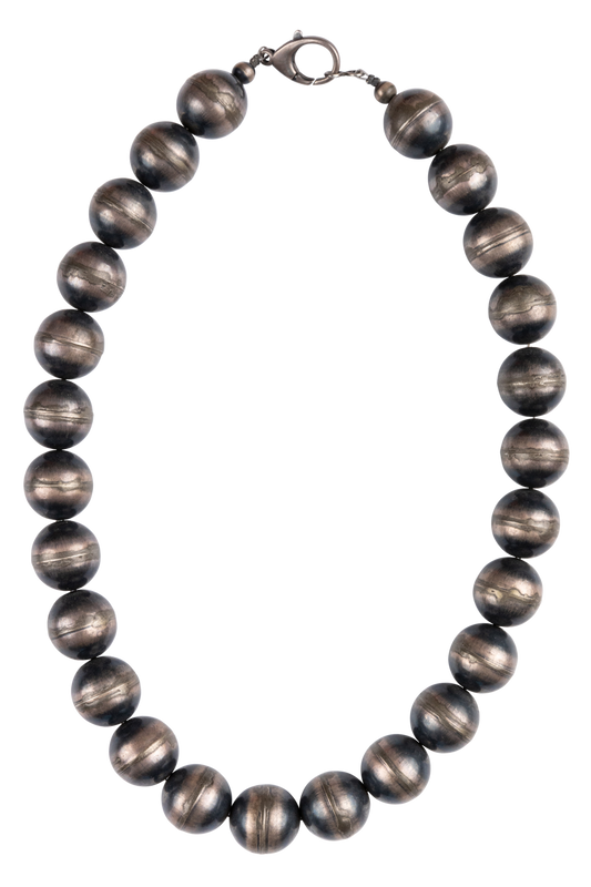 Large Silver Navajo Pearl Necklace