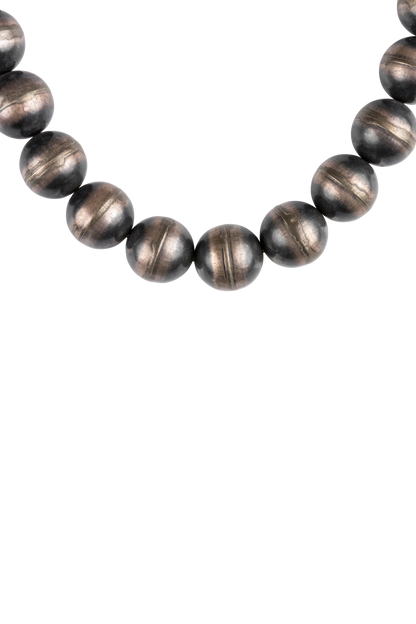 Large Silver Navajo Pearl Necklace