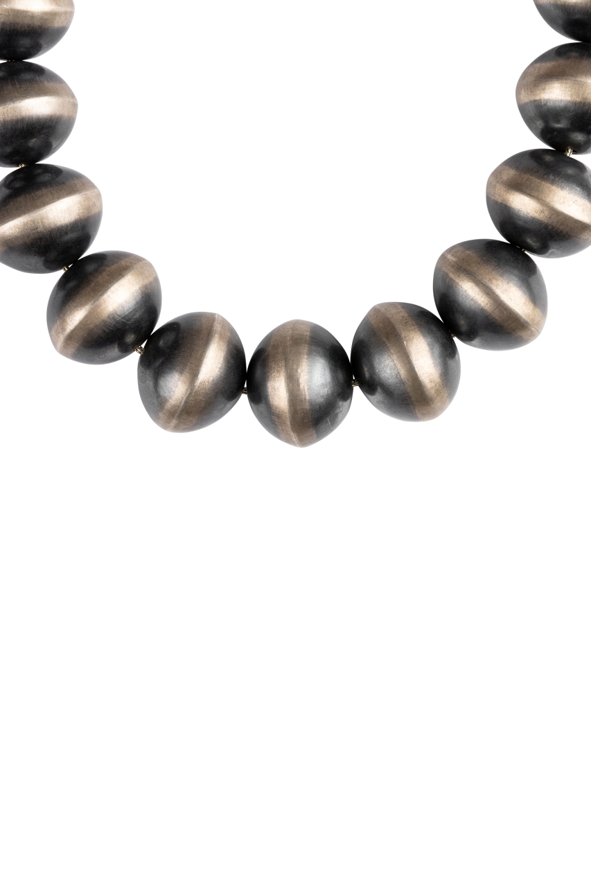 Silver Navajo Pearl Necklace