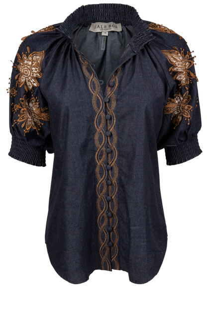 Hale Bob Madisyn Embroidered Top