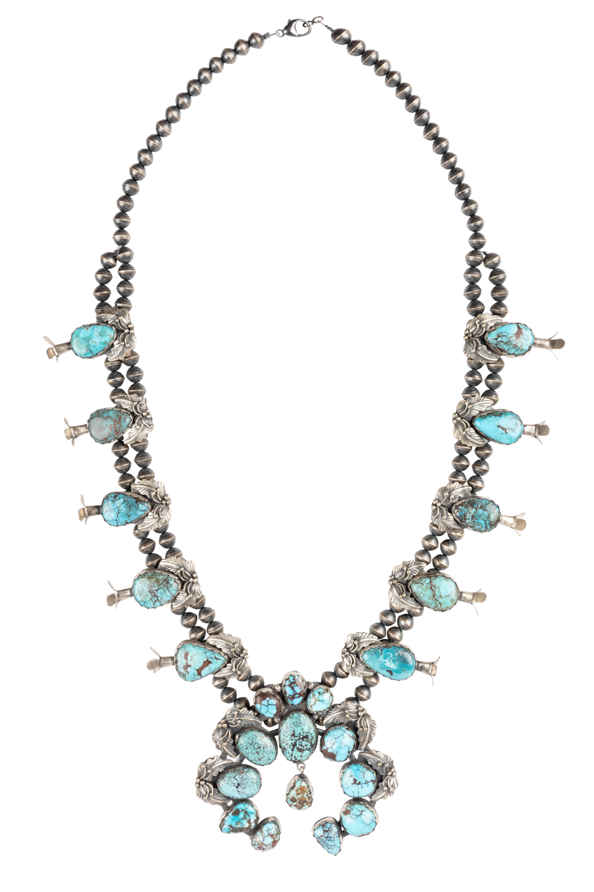Turquoise Squash Blossom Necklace