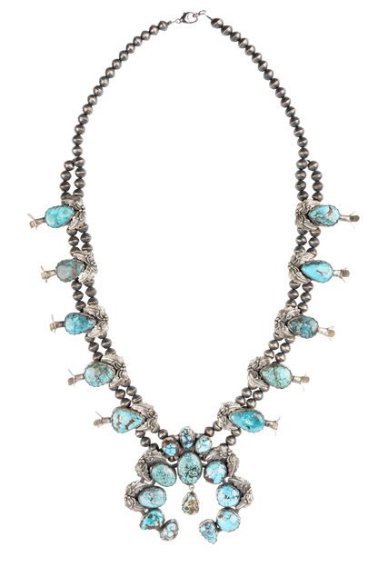 Turquoise Squash Blossom Necklace