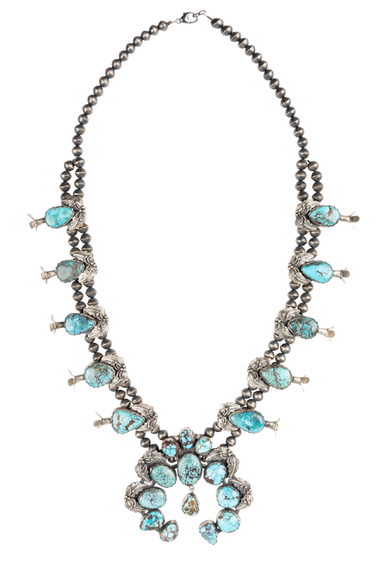 Turquoise Squash Blossom Necklace