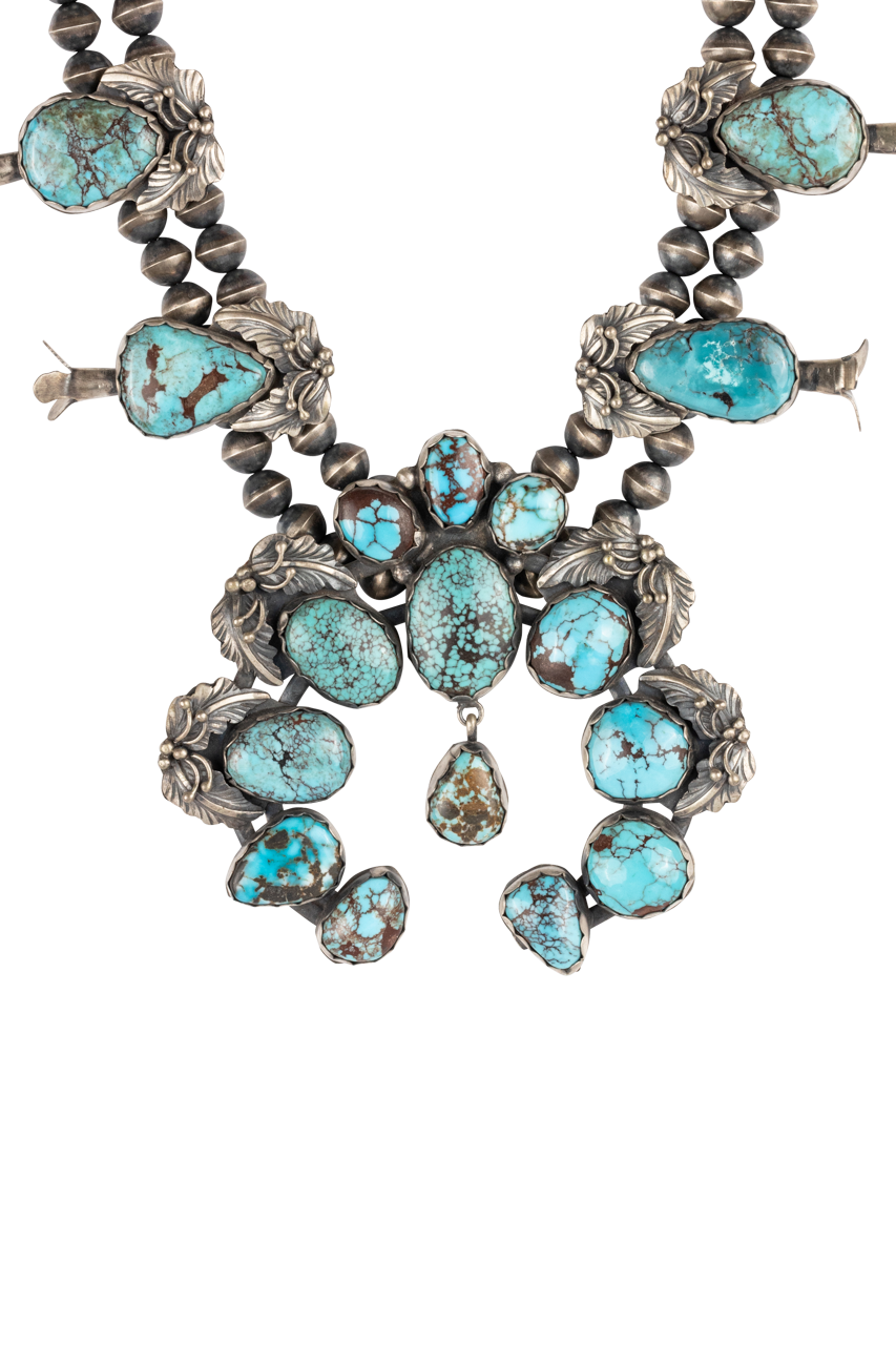 Turquoise Squash Blossom Necklace