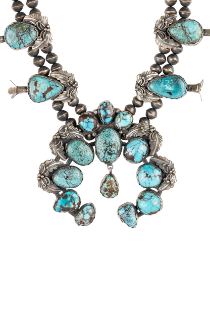 Turquoise Squash Blossom Necklace