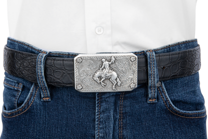 Bohlin Bucking Horse & Flower Belt Buckle