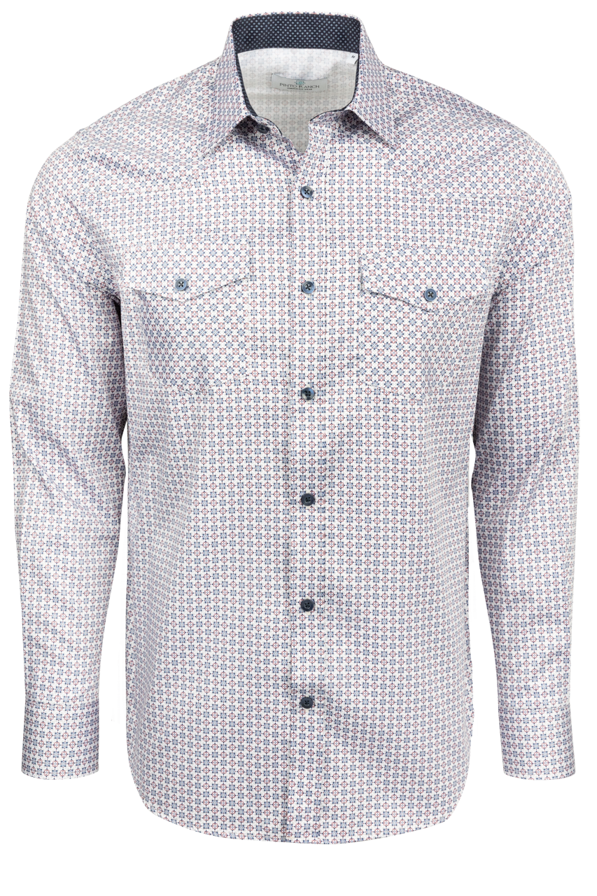 Cinch Foulard Print Button-Front Shirt - Multi