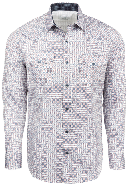 Cinch Foulard Print Button-Front Shirt - Multi