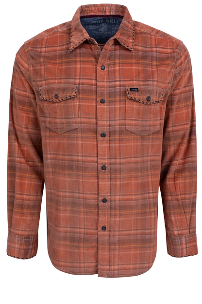 True Grit Button-Front Shirt - Rust