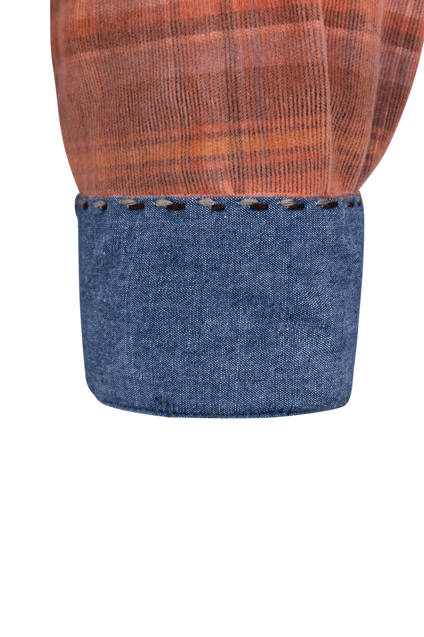 True Grit Button-Front Shirt - Rust