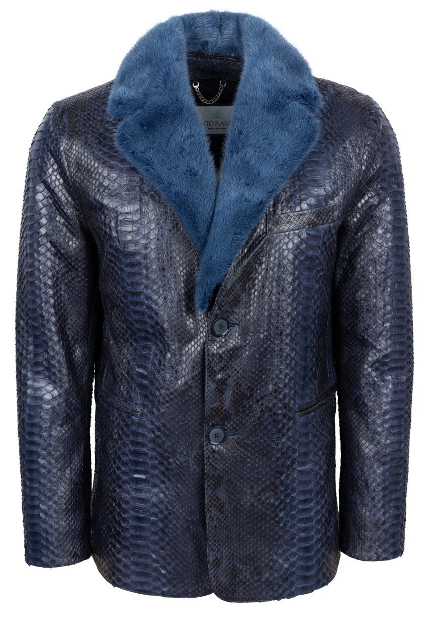 Pinto Ranch Blue Python Western Blazer Coat | Pinto Ranch