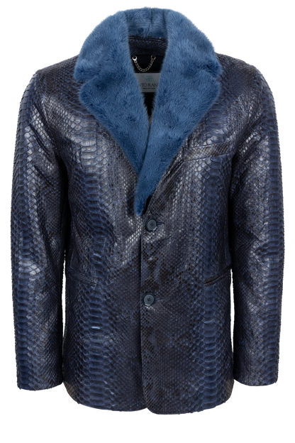 Pinto Ranch Blue Python Blazer Coat